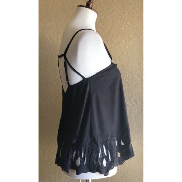 Volcom Women's Black Casual Strappy Cut out And Run Cami Top - Picture 7 of 8